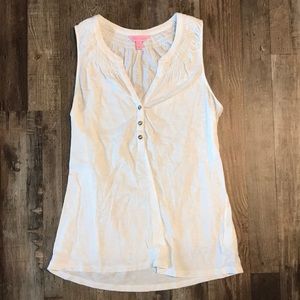 Lilly Pulitzer | white Essie tank top | size Medium